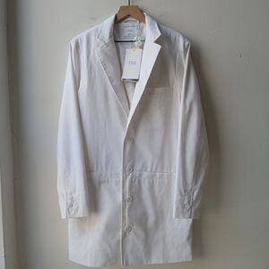 Figs 4 Button Lab Coat White Unisex Small NWT